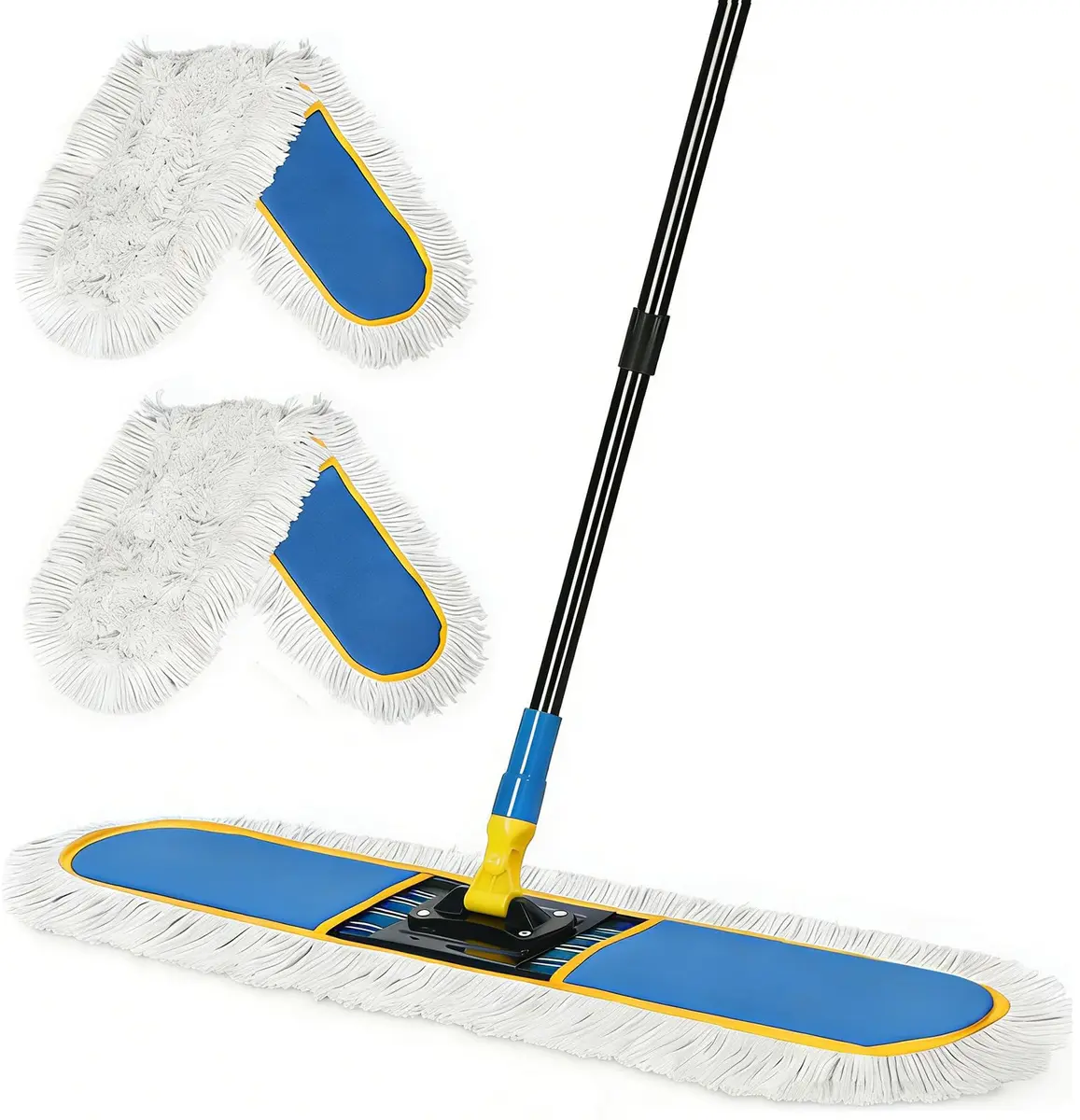 BUVE 24" Commercial Dust Mop for Floor Cleaning | Heavy Duty Industrial Wet & Dry Mop with Cotton Pads - main product image