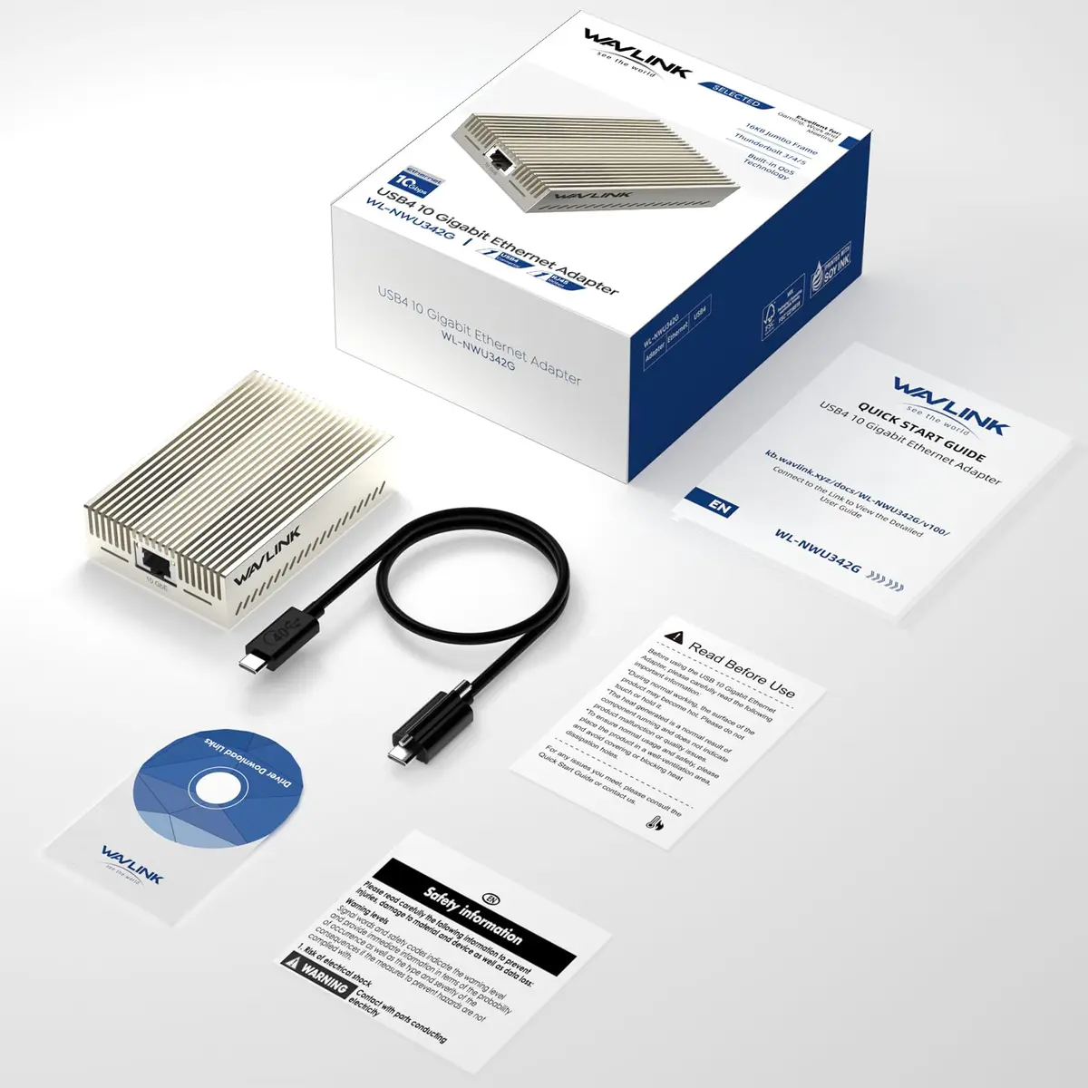 WAVLINK USB4 to 10Gbps Ethernet Adapter with Thunderbolt 3/4/5 & USB4 Support | 10Gbps Wired Performance - view 9