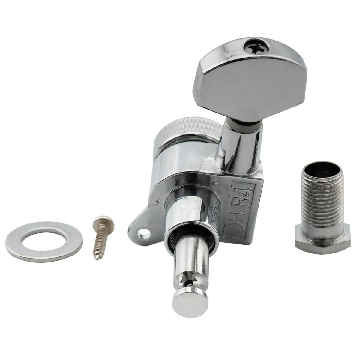 Musiclily Pro Single Locking Bass Side Tuner 15:1 Ratio Chrome | Fits Strat Tele Style Electric Guitar - view 4