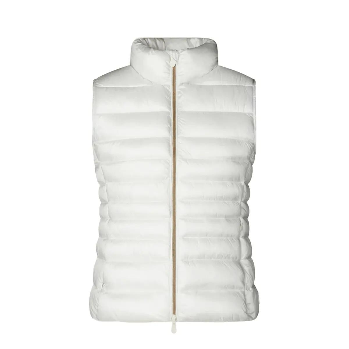 Save The Duck Women's Lynn Puffer Vest Off White Large/X-Large | Animal-Free Down Insulation, Water-Repellent - main product image