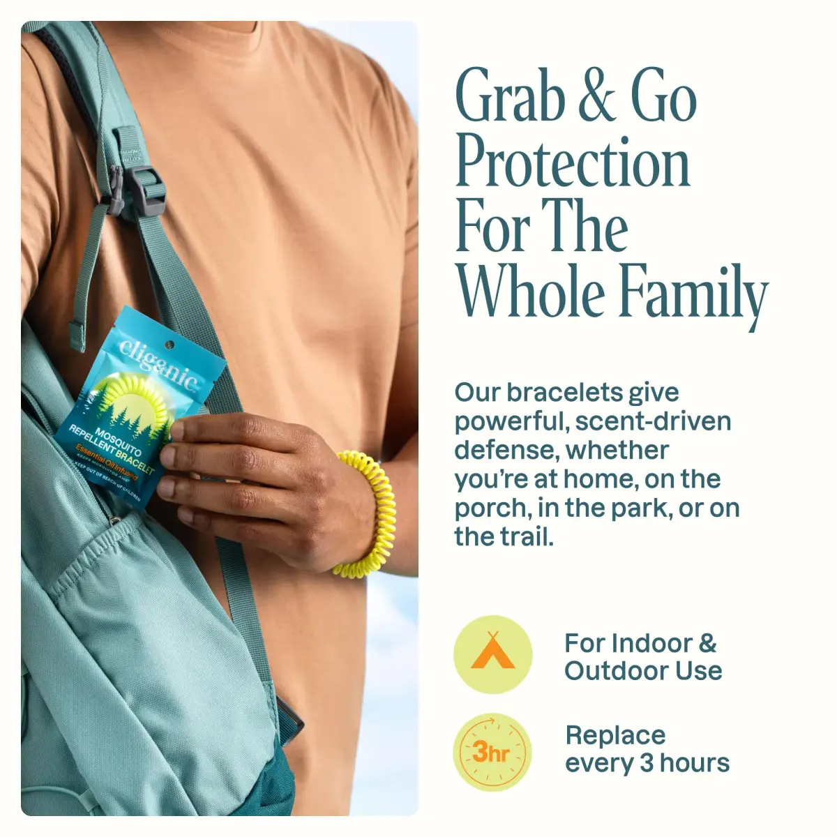 Cliganic 40 Pack Mosquito Repellent Bracelets — Natural DEET-Free Bands, Individually Wrapped - view 9
