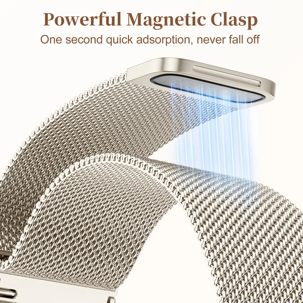 Getino Magnetic Metal Watch Band Compatible with Samsung Galaxy Watch 9 & 8 (40mm,44mm,46mm) | Floral Milanese Strap for Women - view 4
