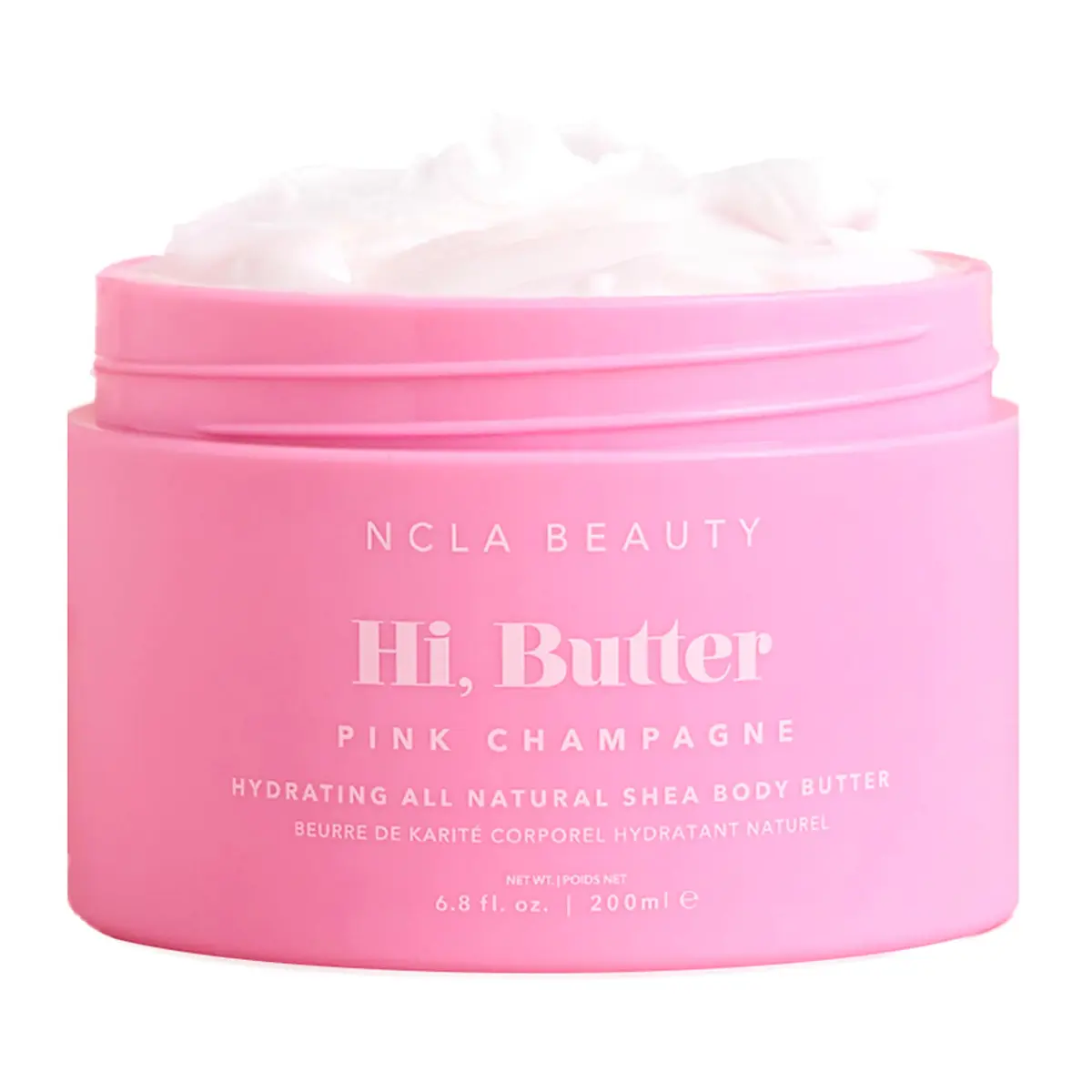 NCLA BEAUTY Hi Butter All Natural Body Butter - Pink Champagne 6.8 oz | Nourishing Vegan Moisturizer with Sunflower & Shea - main product image