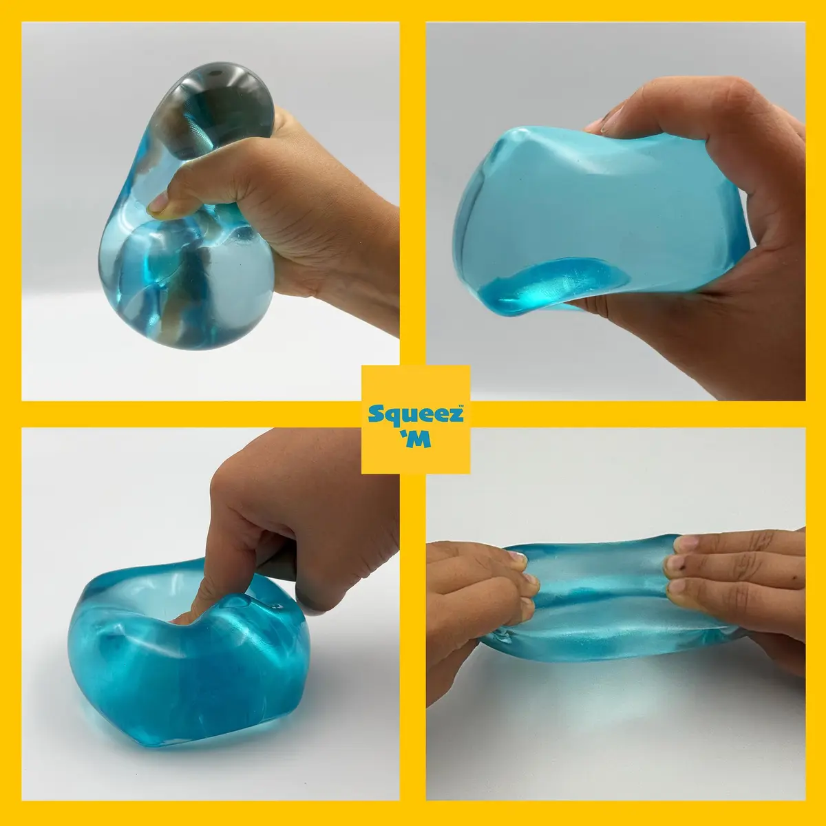 Squeez'M Big Block Premium Stress Cube 2 Pack, Blue & Pink 6.35cm (2.5in) | ASTM Certified Non-Toxic Sensory Toy - view 3
