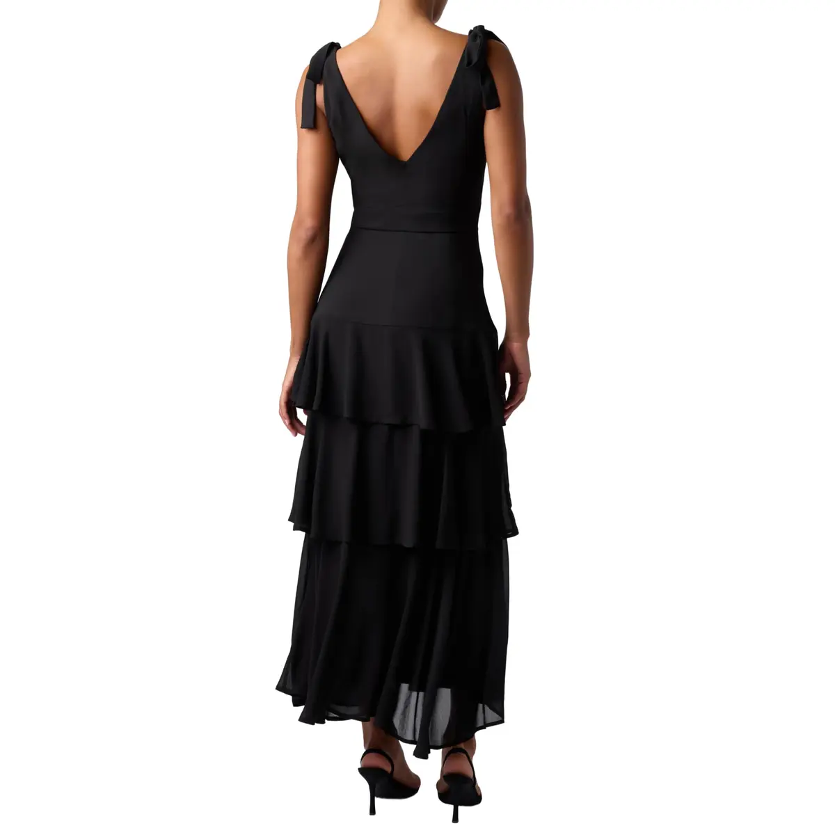 Lulus Arya Tiered Printed Maxi Dress, Black, Extra Large | Elegant Maxi for Formal Events - view 2