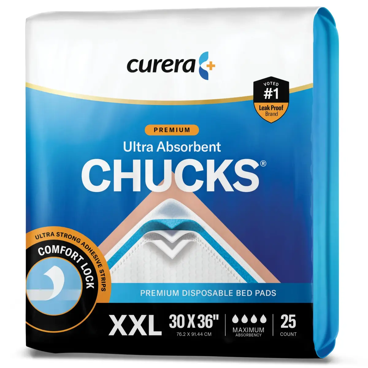 Curera Chucks Premium Disposable Underpads 30x36 (25-Pack) | Hospital-Trusted LeakLock Protection - view 9