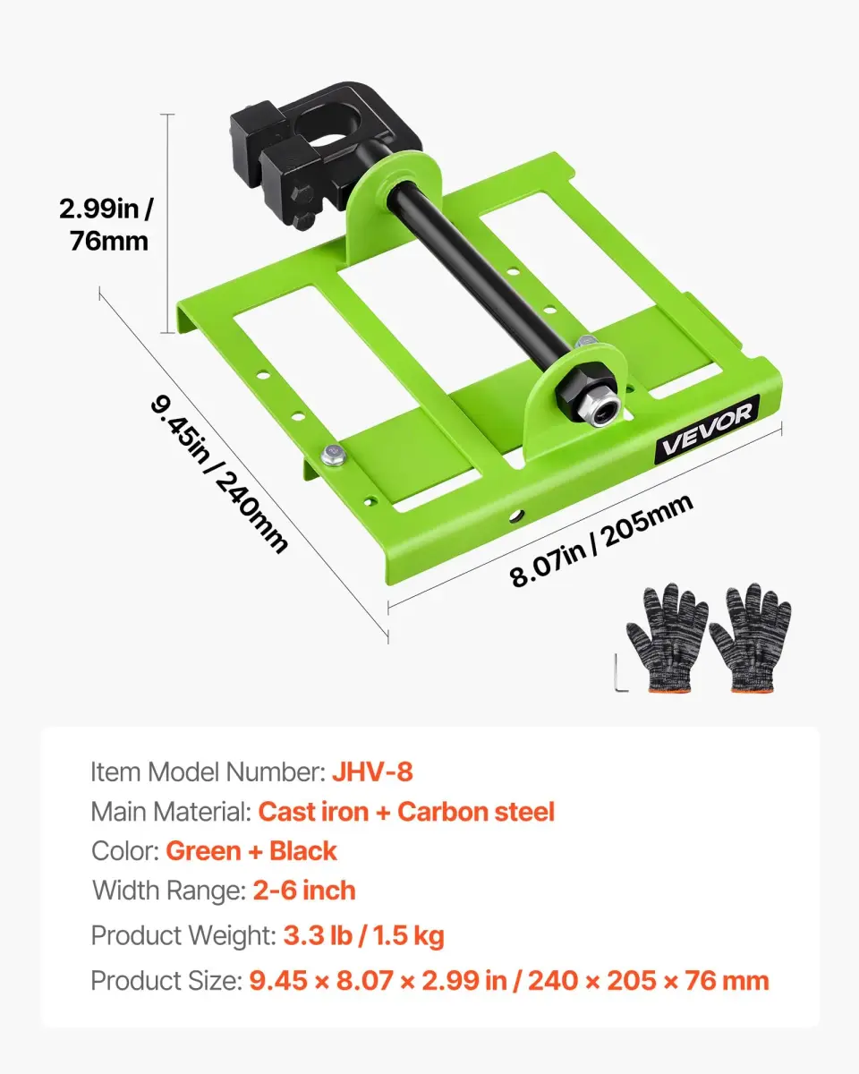 VEVOR Chainsaw Mill 1.5 kg (3.3 lb) | Adjustable 2-6 inch Width Vertical Lumber Cutting Guide - view 7