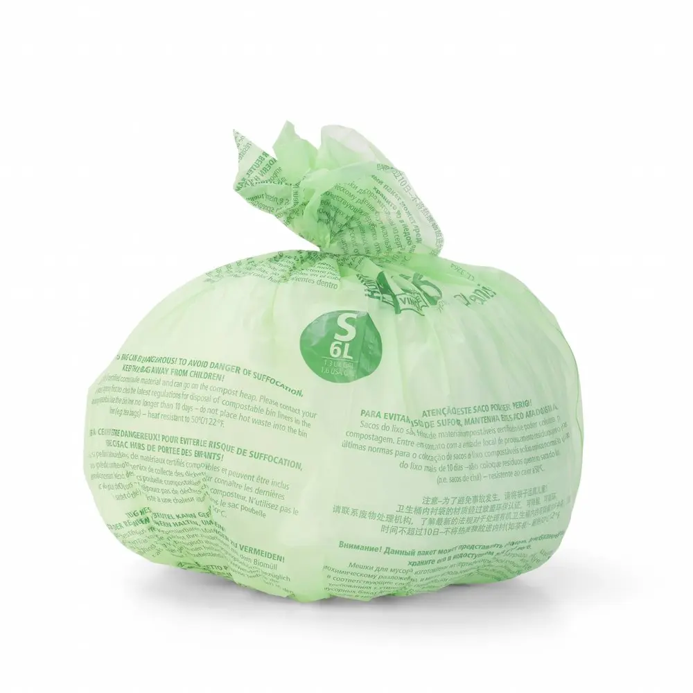 Brabantia Compostable Trash Bags Green 6L (1.6 Gallon) | Certified Compostable Material for Organic Waste - view 7