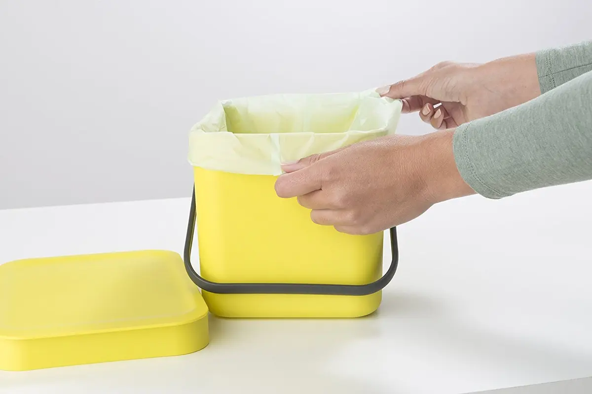 Brabantia Compostable Trash Bags Green 6L (1.6 Gallon) | Certified Compostable Material for Organic Waste - view 4