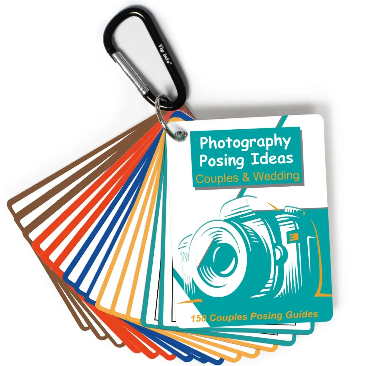 Tip Info 150 Pose Ideas Photography Posing Guide Book | 16 Double-Sided Pages, 4x3 Inch - main product image