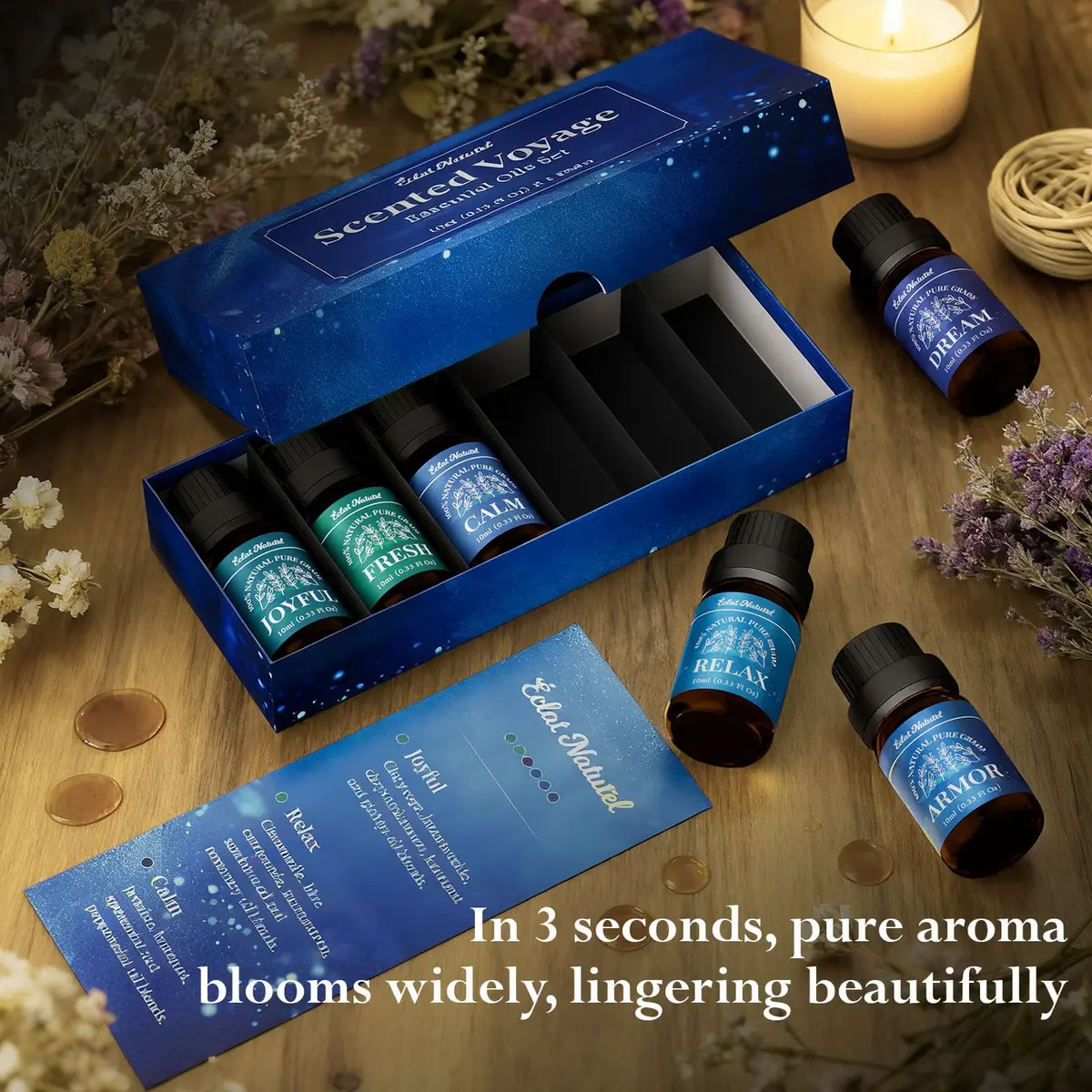 Éclat Naturel Essential Oil Set, 6 x 10ml | Aromatherapy & DIY Blends for Home & Crafts - view 5