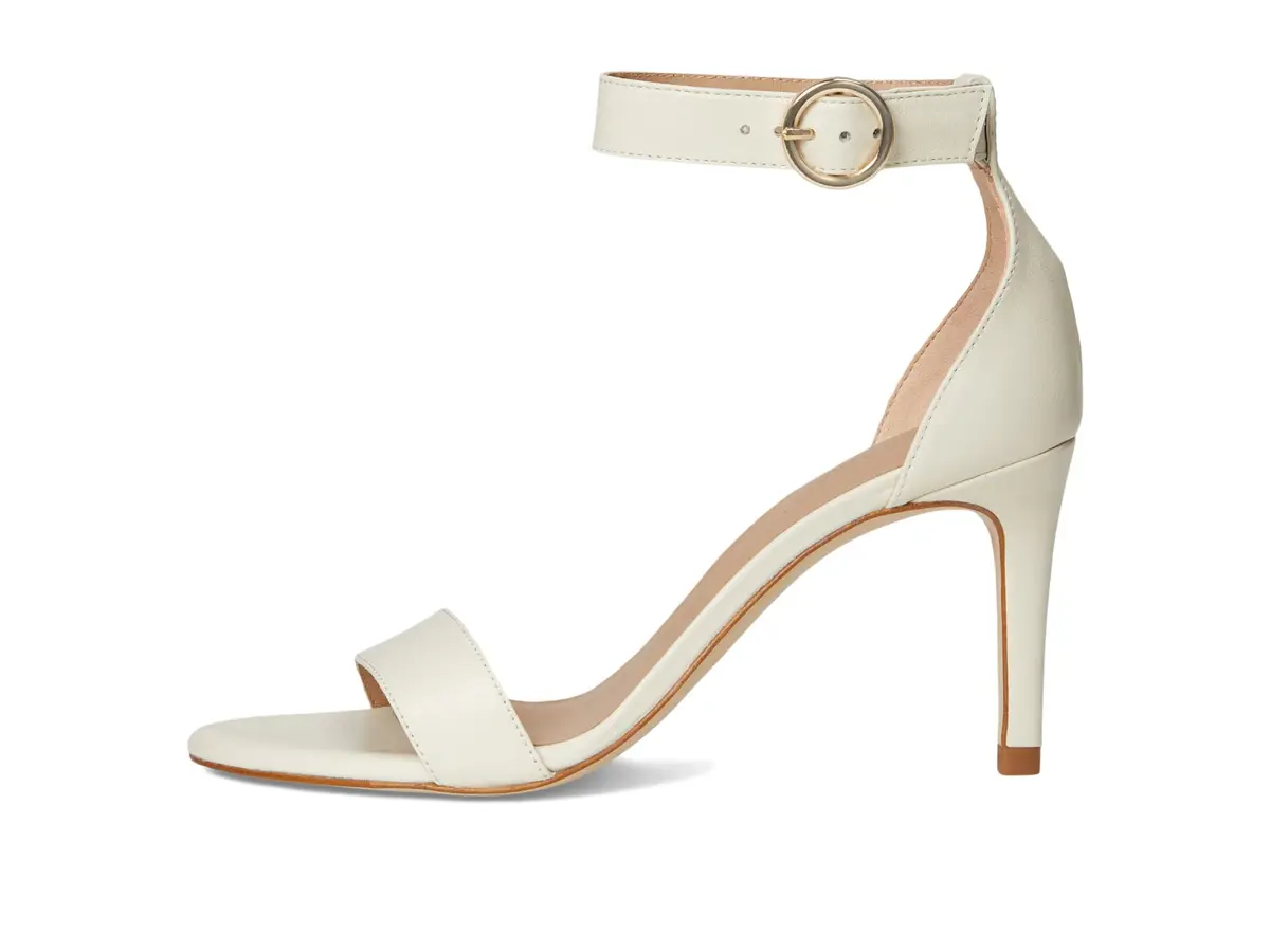 L.K. Bennett Ivy Single Strap Sandals Ecru 10 Medium | Elegant 80mm Stiletto Heel - view 4