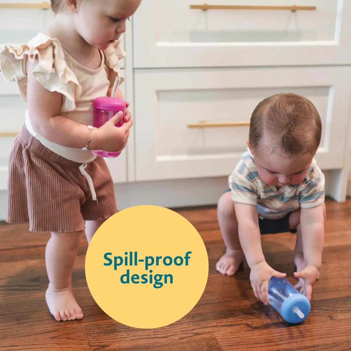 The First Years Squeeze & Sip Toddler Straw Cups - 210ml (7 Fl Oz) - 3 Count | Spill-Proof Training for Babies 6+ Months - view 6