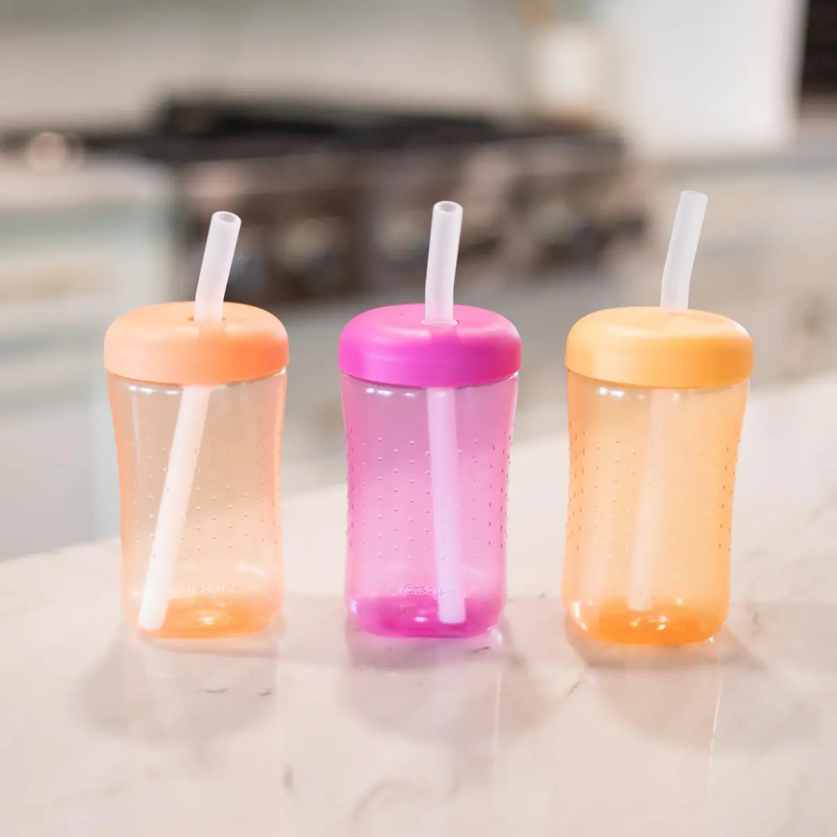 The First Years Squeeze & Sip Toddler Straw Cups - 210ml (7 Fl Oz) - 3 Count | Spill-Proof Training for Babies 6+ Months - view 8