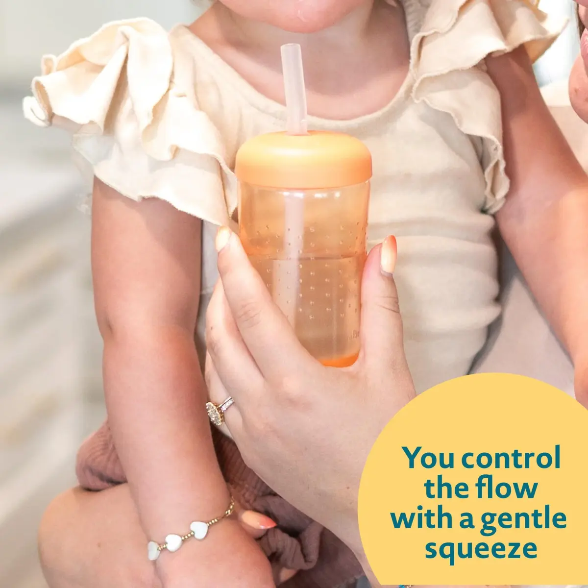 The First Years Squeeze & Sip Toddler Straw Cups - 210ml (7 Fl Oz) - 3 Count | Spill-Proof Training for Babies 6+ Months - view 3