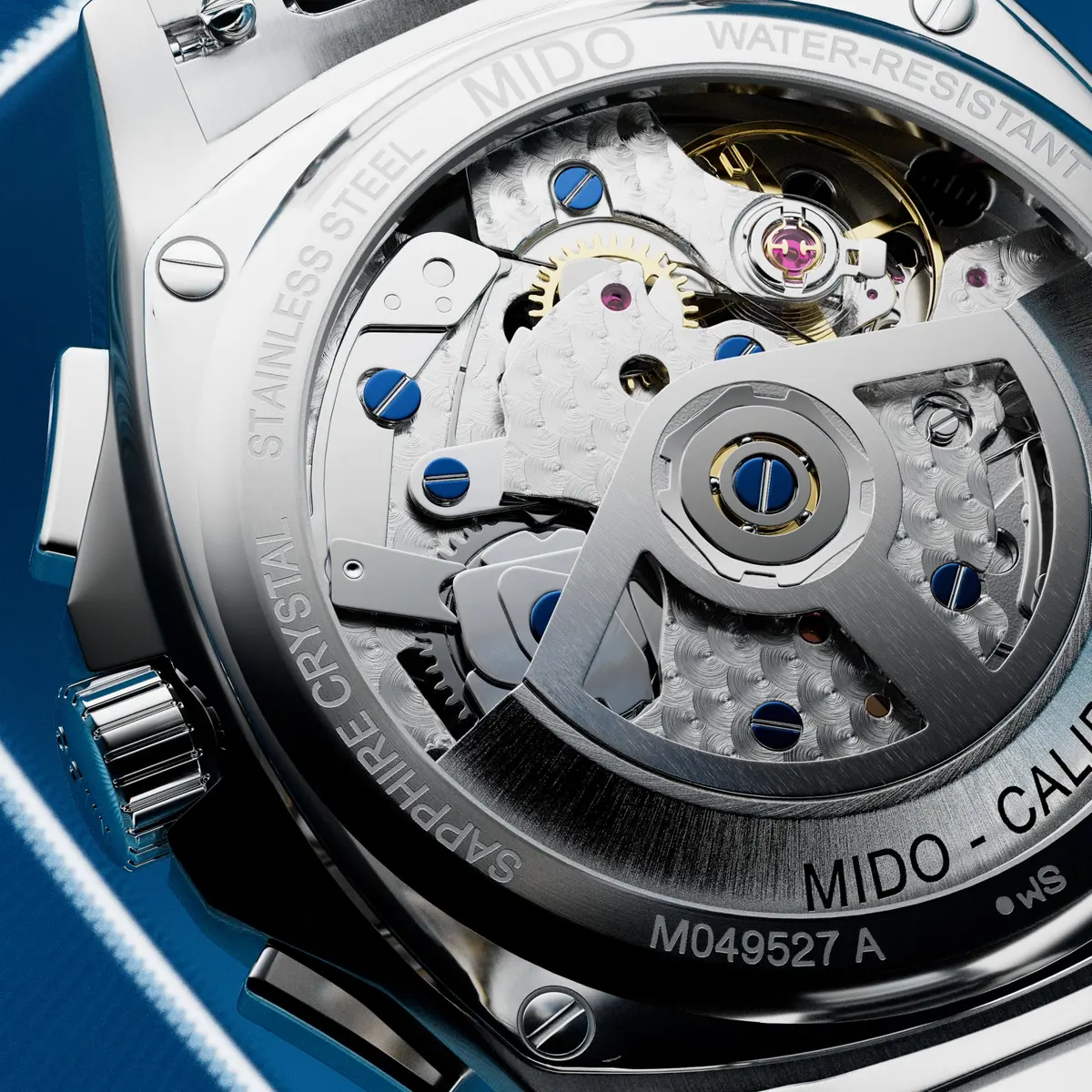 MIDO Multifort TV Chronograph Swiss Automatic Watch for Men | Blue Dial, 41.2x42mm Stainless Steel Case & Bracelet - view 6