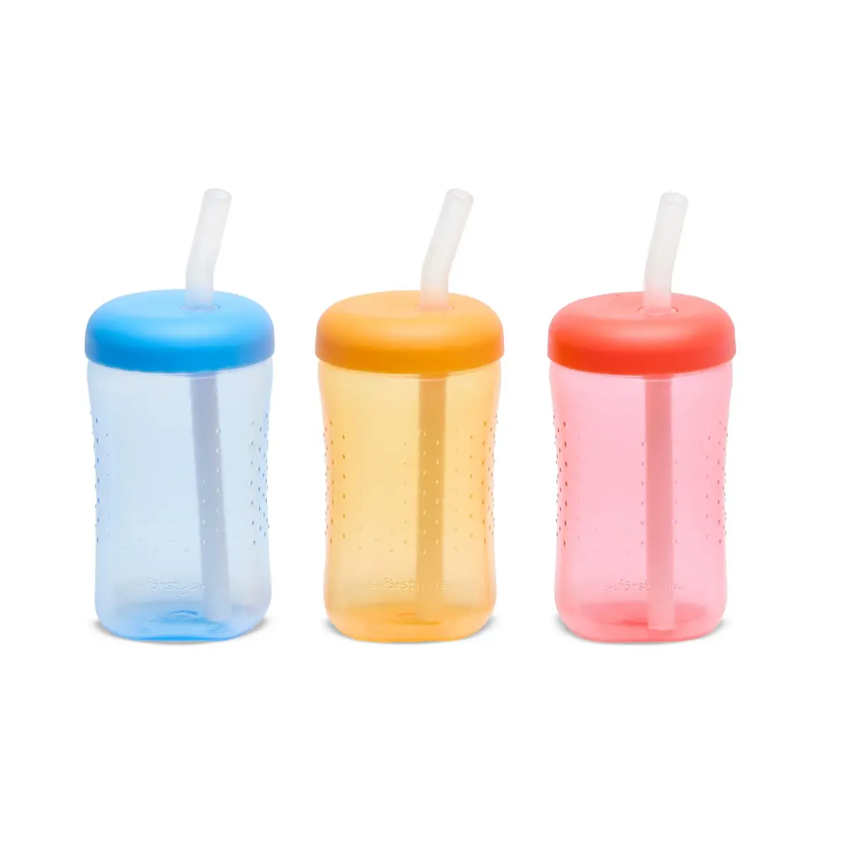 The First Years Squeeze & Sip Straw Cups - 200ml (7 Fl Oz) - 3 Count | Spill-Proof Training for Toddlers 6+ Months - main product image