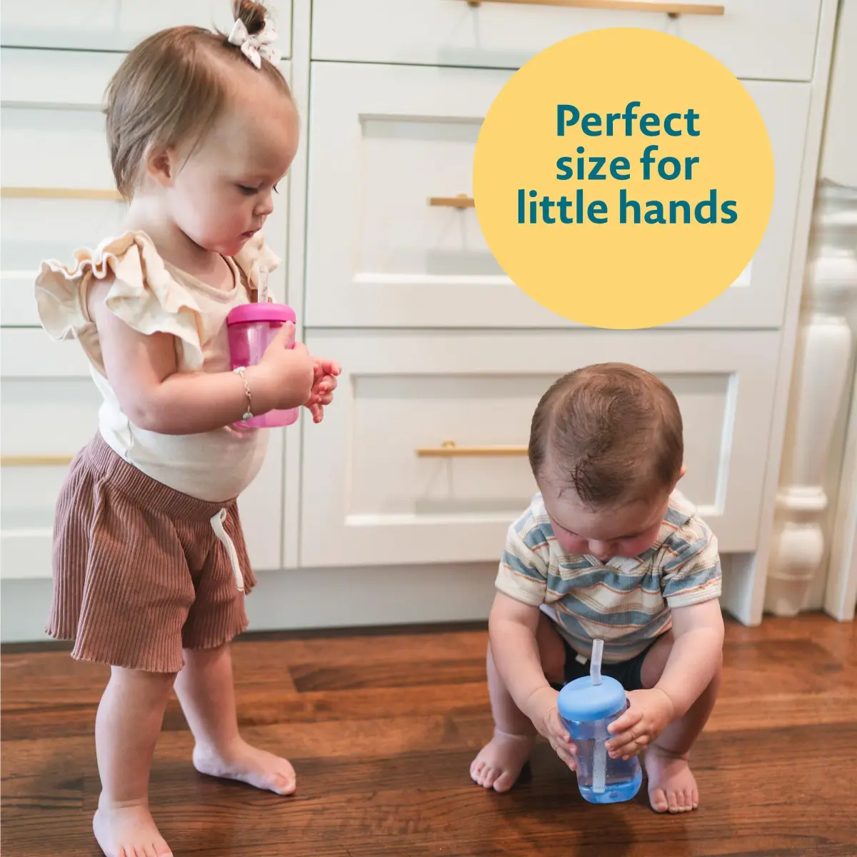 The First Years Squeeze & Sip Straw Cups - 200ml (7 Fl Oz) - 3 Count | Spill-Proof Training for Toddlers 6+ Months - view 4