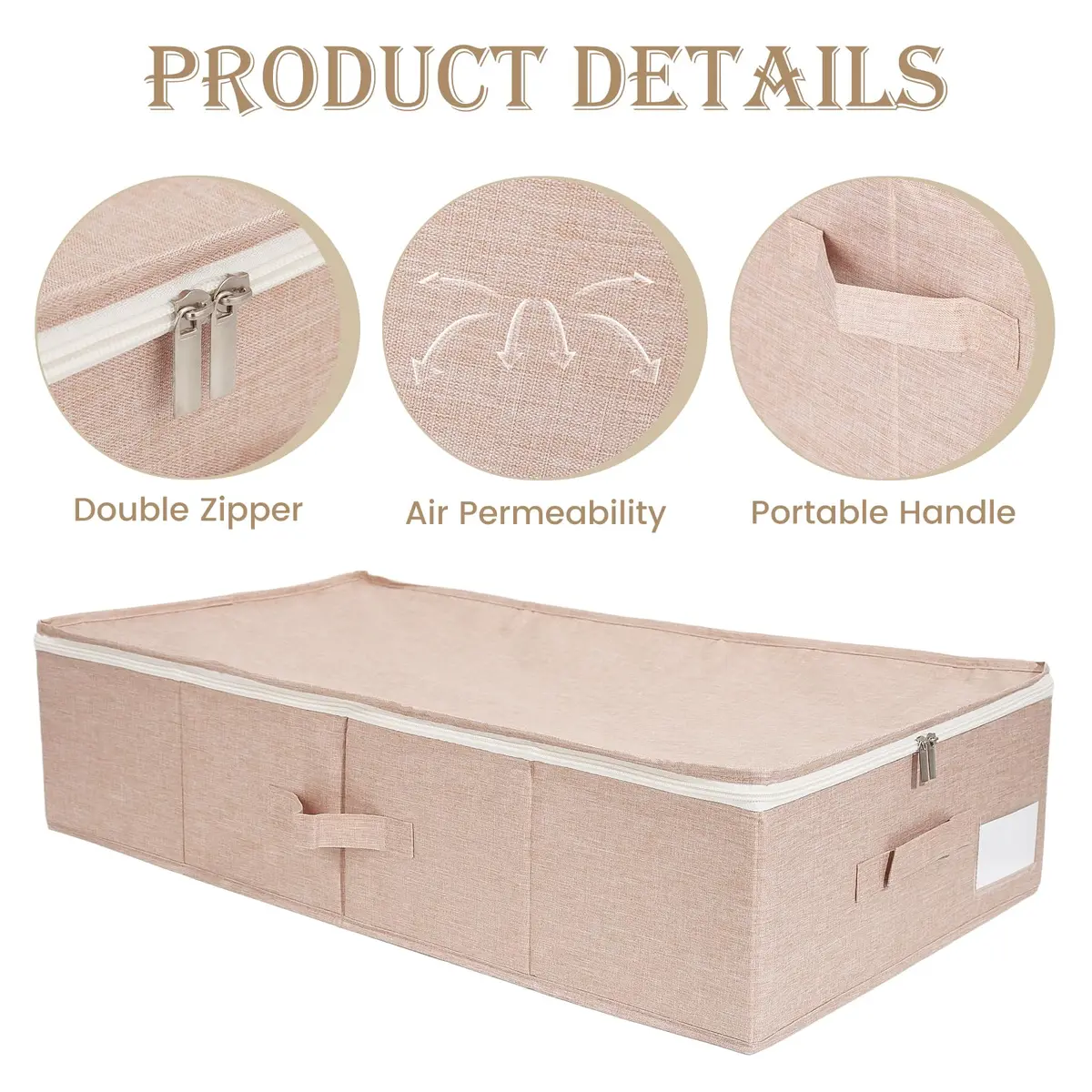 Dawutian Wedding Dress Storage Box, Pink | Professional Preservation & Dust-Free Storage (29.9in x 15.7in x 7in) - view 3