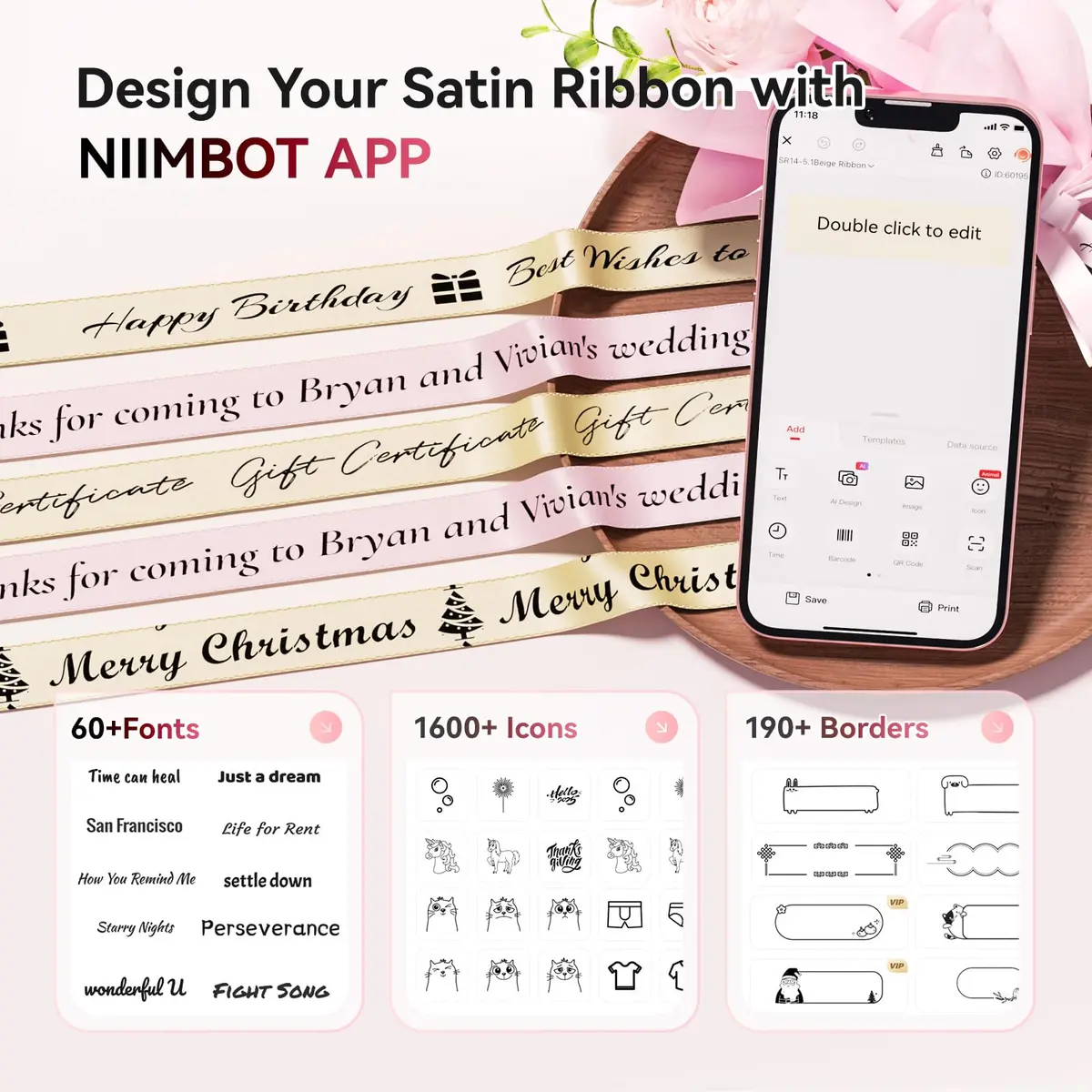 NIIMBOT N1 Bluetooth Thermal Transfer Label Printer White | Portable Label Maker Machine with Tape - view 6