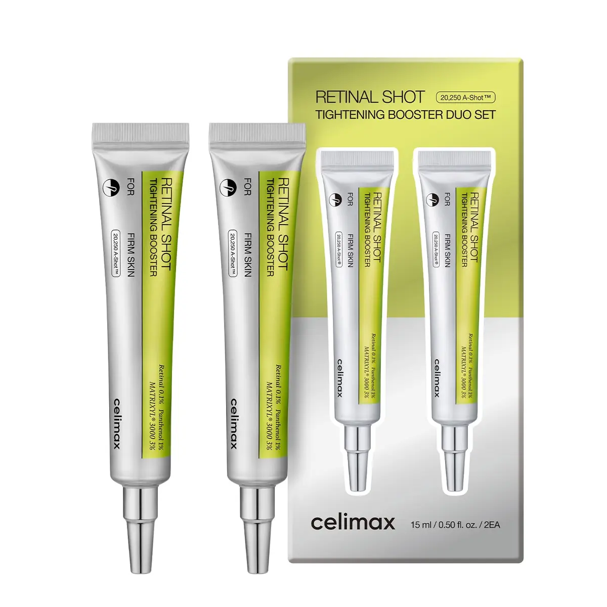 celimax The Vita A Retinal Shot Tightening Booster Duo Set 30ml (1 fl.oz x 2) | Advanced Retinal for Smoother, Firmer Skin - main product image