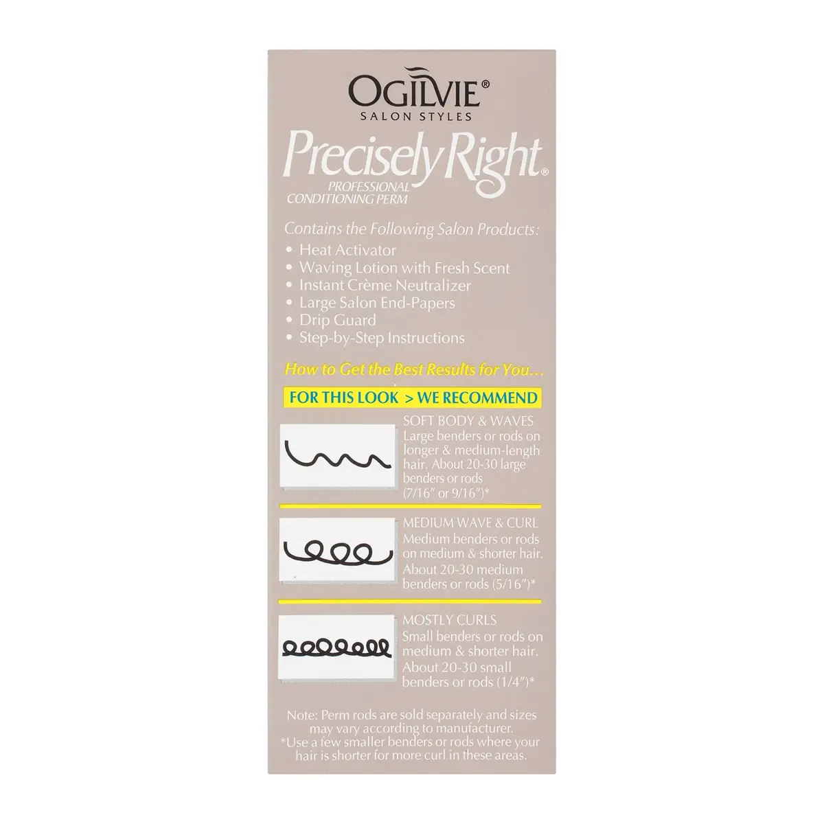 OGILVIE Precisely Right Professional Conditioning Perm Kit for Men & Women 4 Pc | Heat-Activated, Drip Guard, Color-Safe - view 4