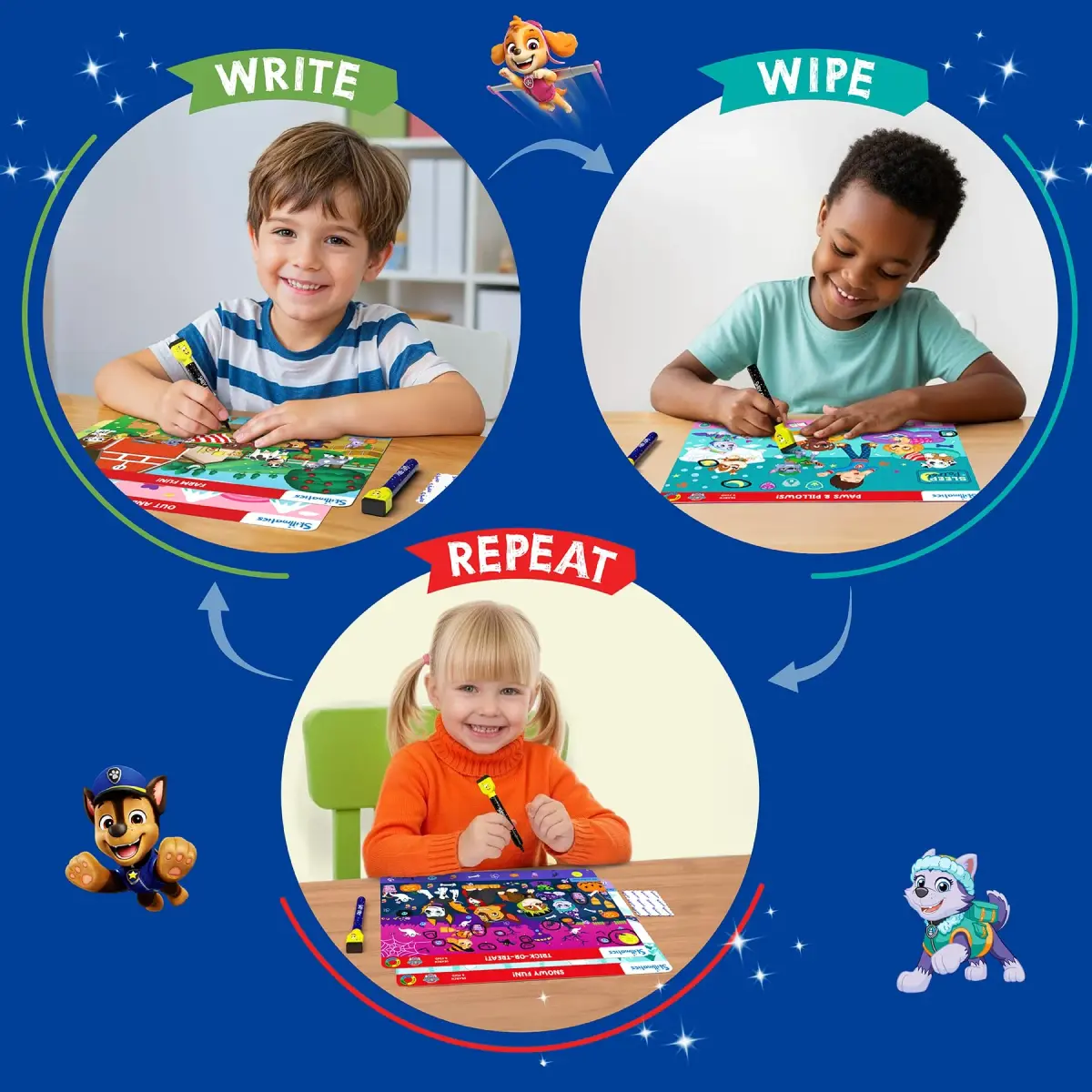 Skillmatics Search and Find PAW Patrol Edition Activity Mats | 6 Wipe-Clean Mats, 2 Markers, 1 Duster, 1 Certificate - view 5