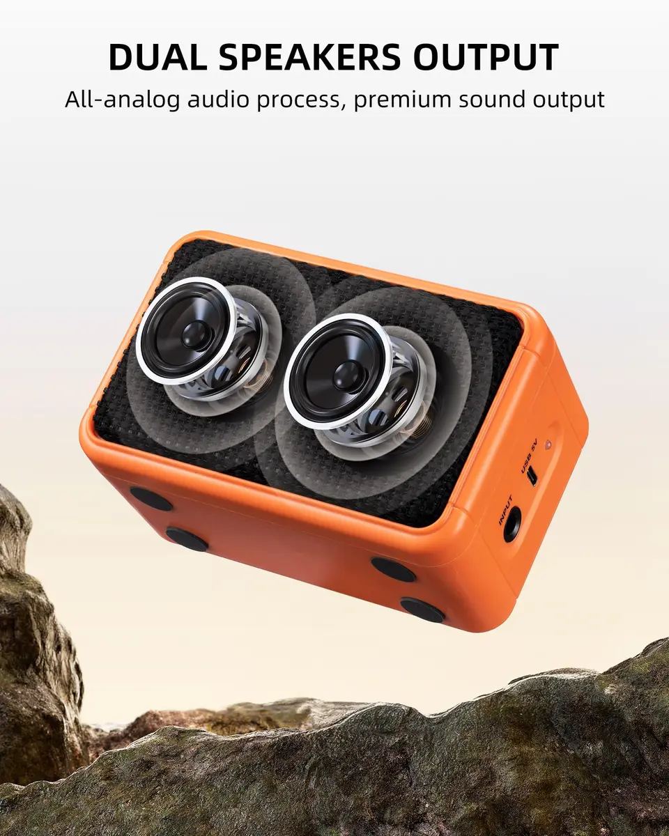 LEKATO AG-04 Mini Guitar Amplifier 5W (Orange) | Portable Bluetooth Amp for Practice & Travel - view 7