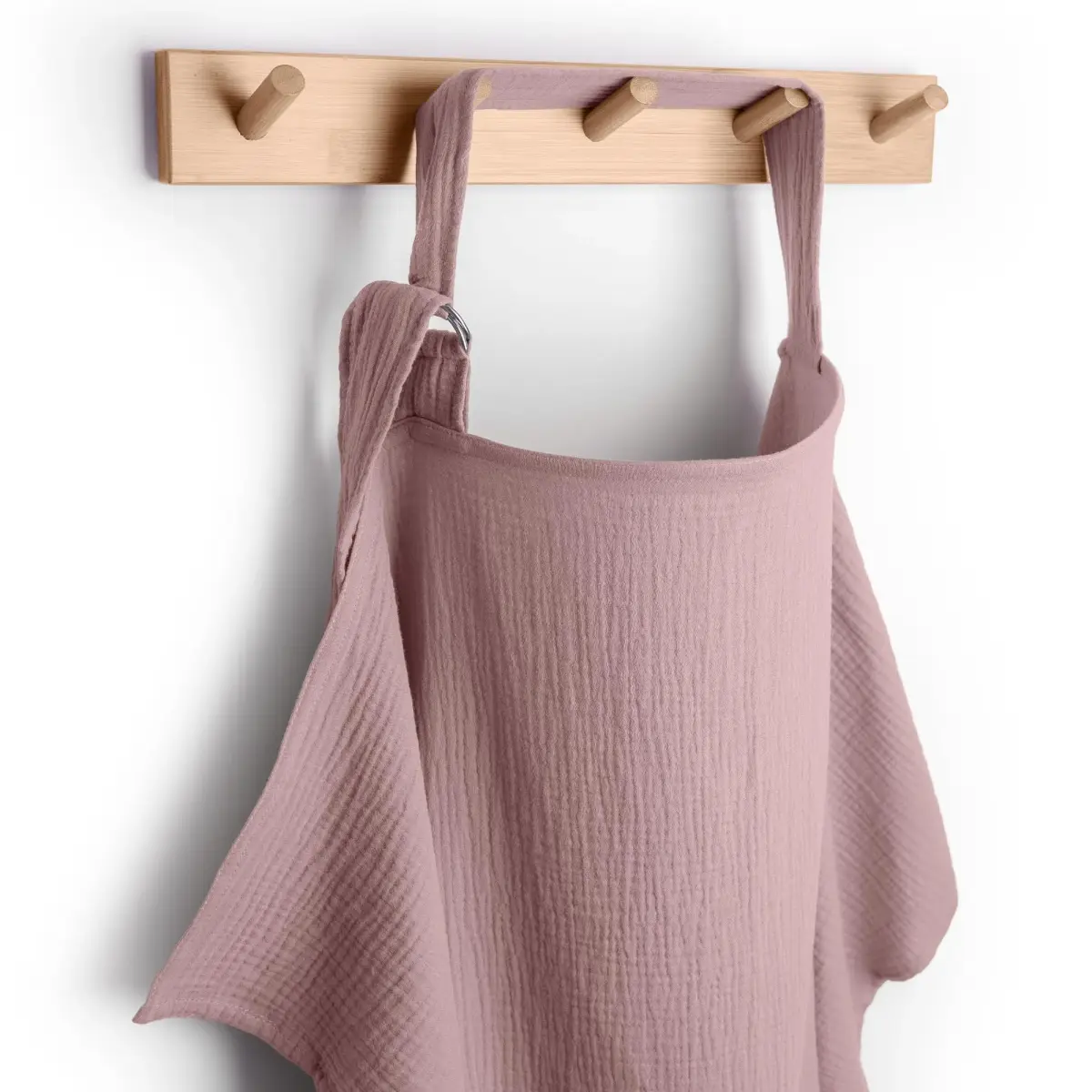 Comfy Cubs Muslin Nursing Cover Mauve | Soft & Breathable Baby Nursing Scarf with Adjustable Neck Strap - Portable, Lightweight & Privacy Breast Feeding Cover - main product image