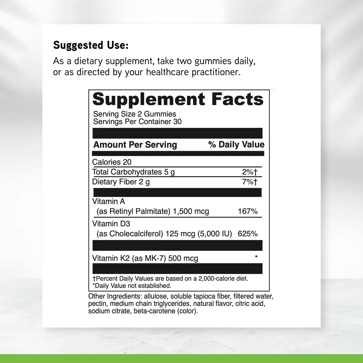 DAVINCI ADK Gummies Pineapple | Bone & Immune Support, Vegetarian, Sugar-Free - view 6