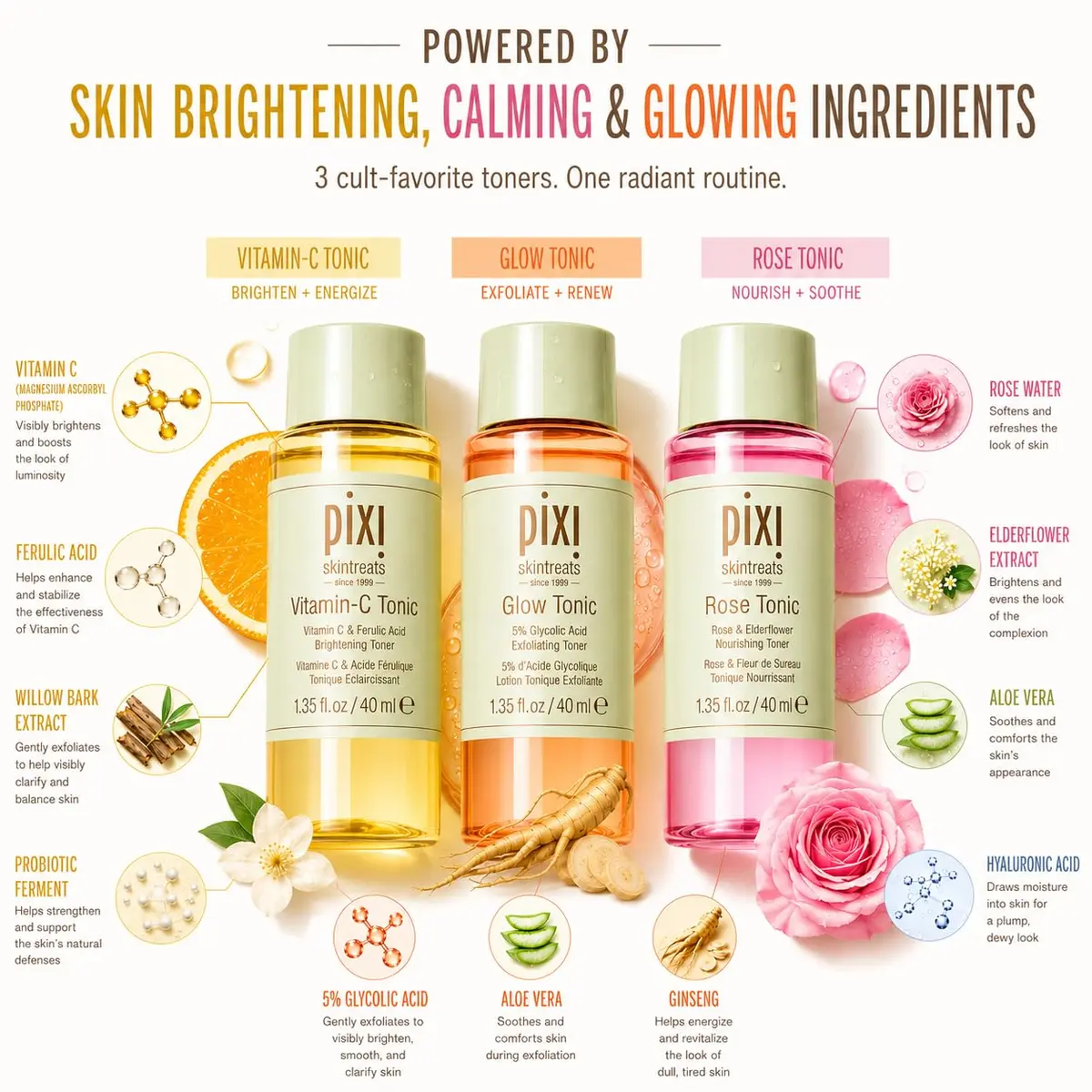Pixi Hydrating Toner Trio | Gently Exfoliates, Brightens & Calms | Made in Korea - view 5