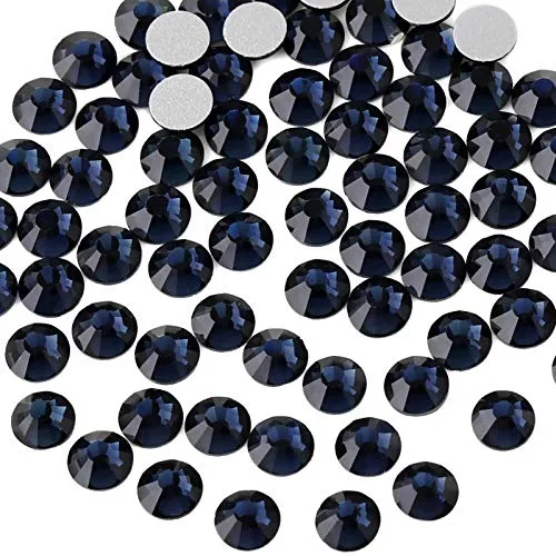BEADSLAND Flat Back Rhinestones Round Gems Montana 10mm SS50 (144pcs) | Crystal Embellishments for Crafts - main product image