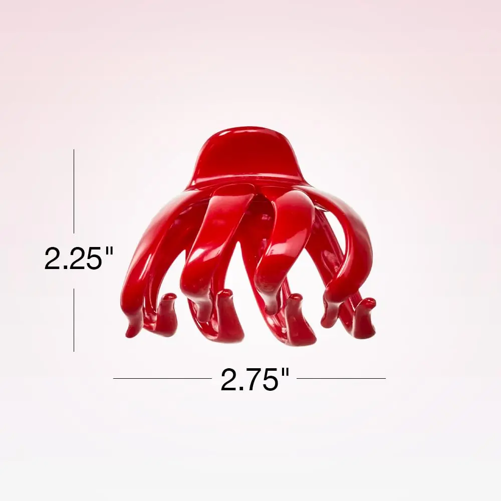 Scunci by Conair Octopus Claw Clip Set | Gold Glitter & Red, 2 Count - view 2