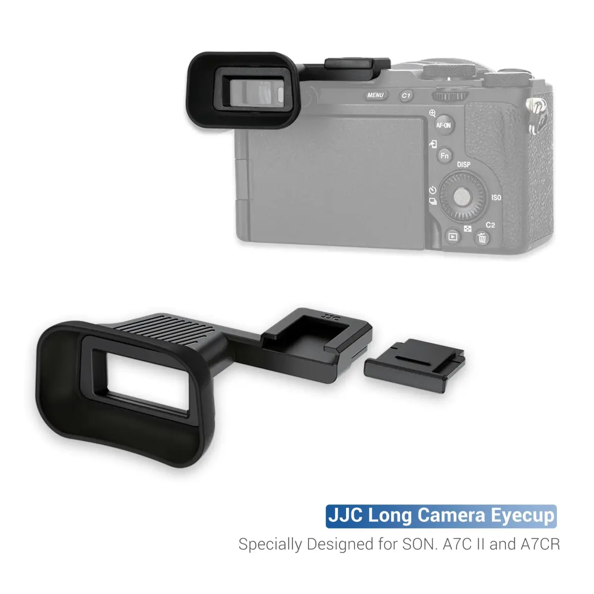 Kiorafoto Upgraded Eyecup for Sony A7C II A7CR 3.7cm (1.5in) | Built-in Cold Shoe Mount - view 8