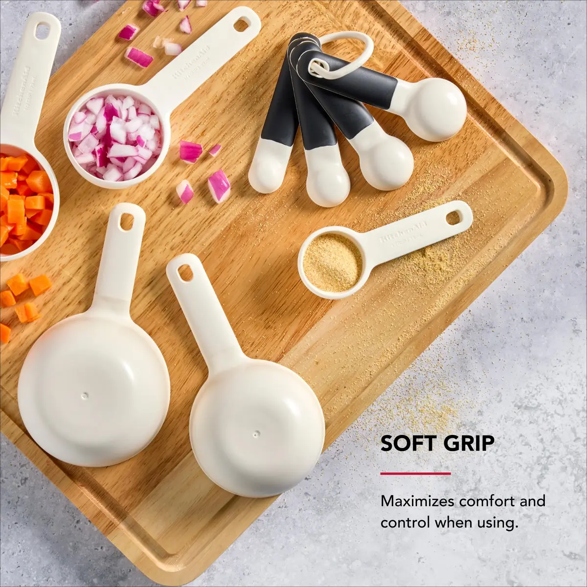 KitchenAid Measuring Cups and Spoon Set | 9-Piece Kitchen Utensil for Accurate Cooking & Baking (Porcelain, Plastic) - view 5