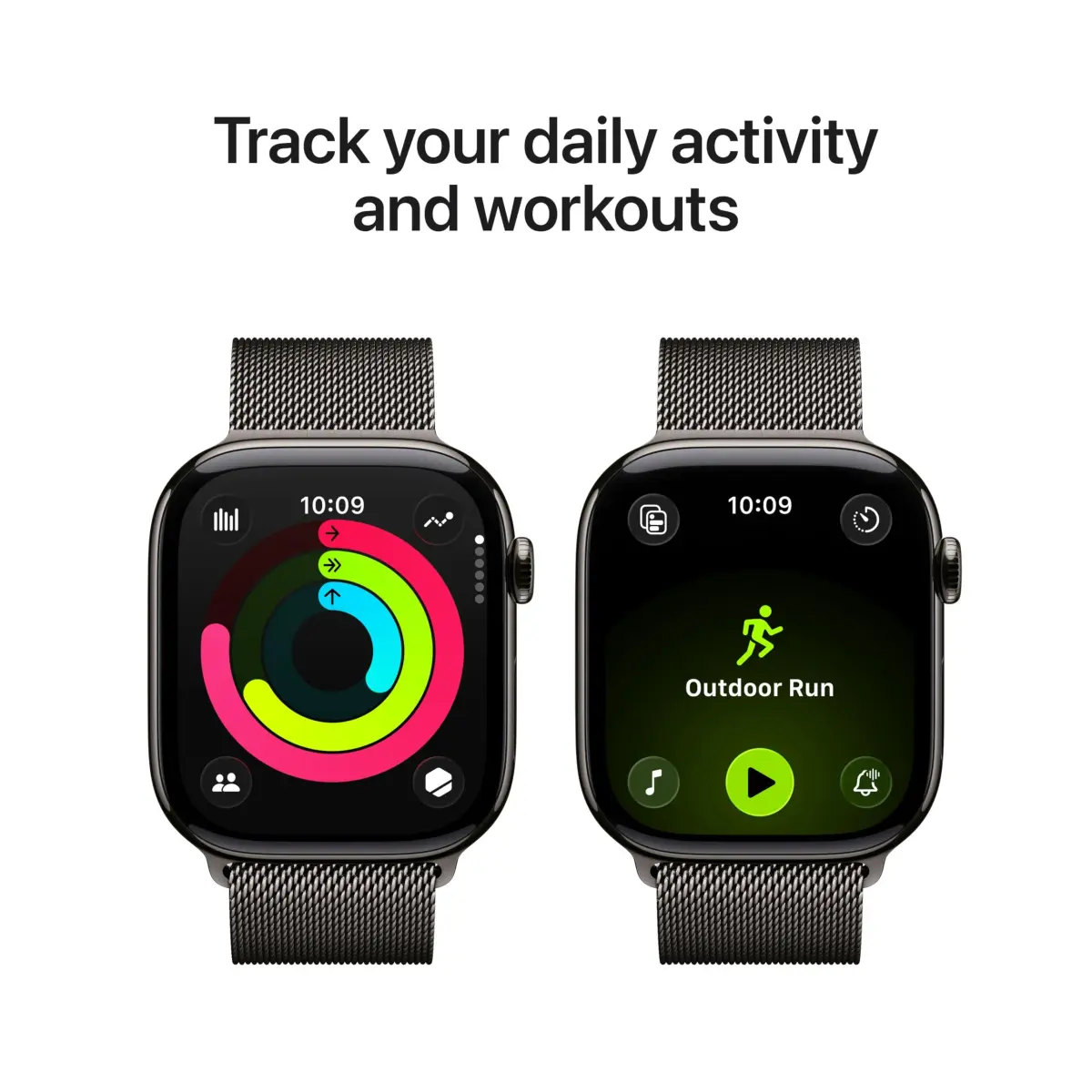 Apple Watch Series 11 GPS + Cellular 46mm Slate Titanium Case with Slate Milanese Loop M/L | Hypertension Notifications - view 2