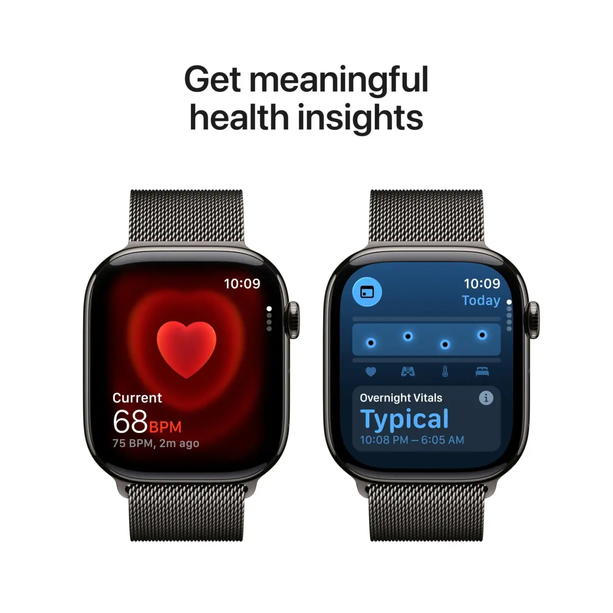 Apple Watch Series 11 GPS + Cellular 46mm Slate Titanium Case with Slate Milanese Loop M/L | Hypertension Notifications - view 3