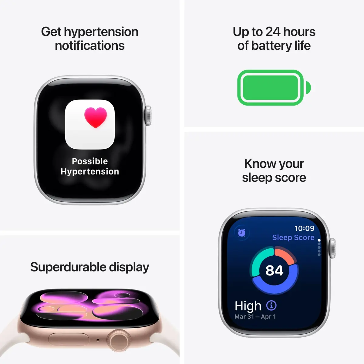 Apple Watch Series 11 GPS + Cellular 42mm Gold Titanium Smartwatch with Light Blush Sport Band | Health Monitoring & Hypertension Alerts - view 2