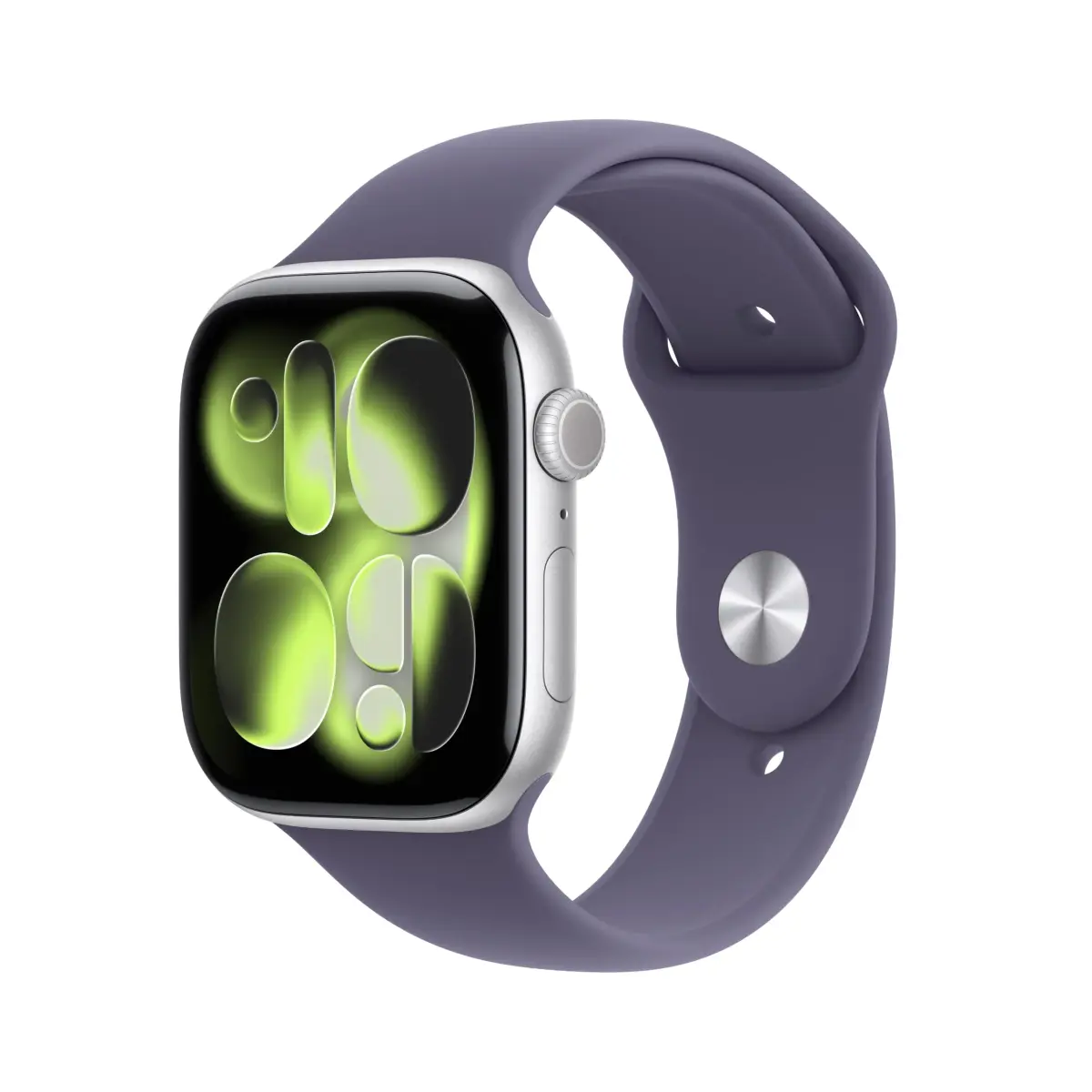Apple Watch Series 11 GPS + Cellular 46mm Smartwatch | Silver Aluminium Case with Purple Fog Sport Band M/L - main product image