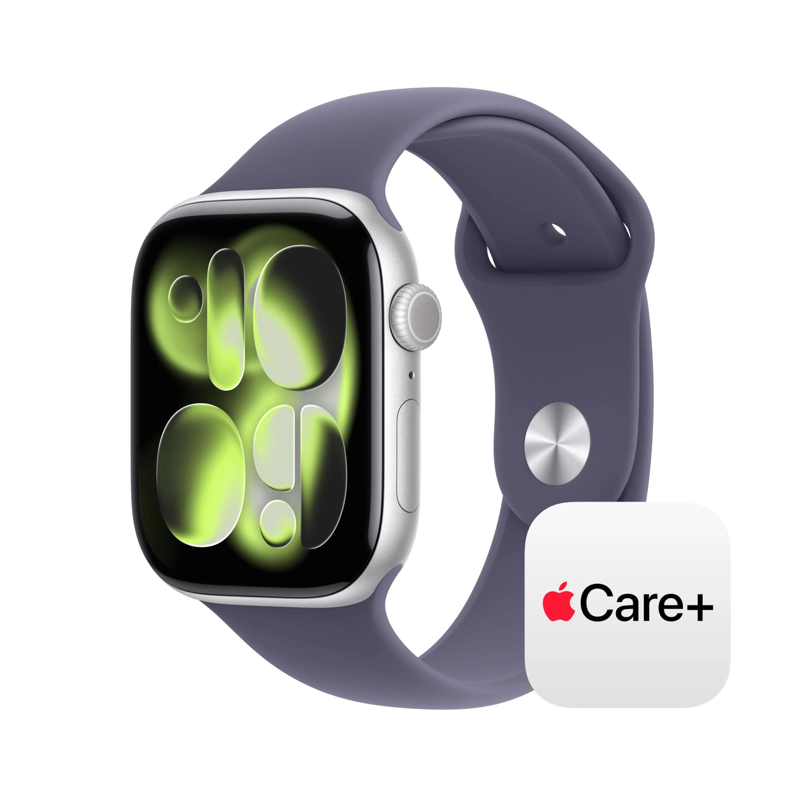 Apple Watch Series 11 GPS + Cellular 46mm Silver Aluminium Case with Purple Fog Sport Band M/L | Sleep Score, Fitness Tracker, Health Monitoring - main product image