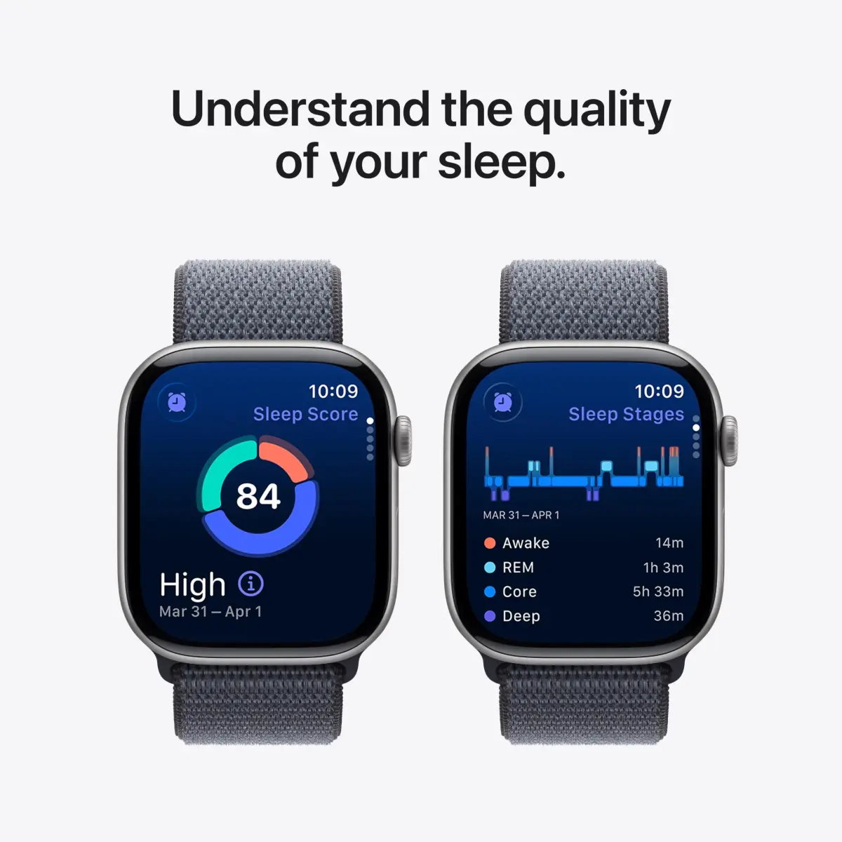 Apple Watch Series 11 GPS + Cellular 46mm Smartwatch | Silver Aluminium Case with Purple Fog Sport Band M/L - view 3