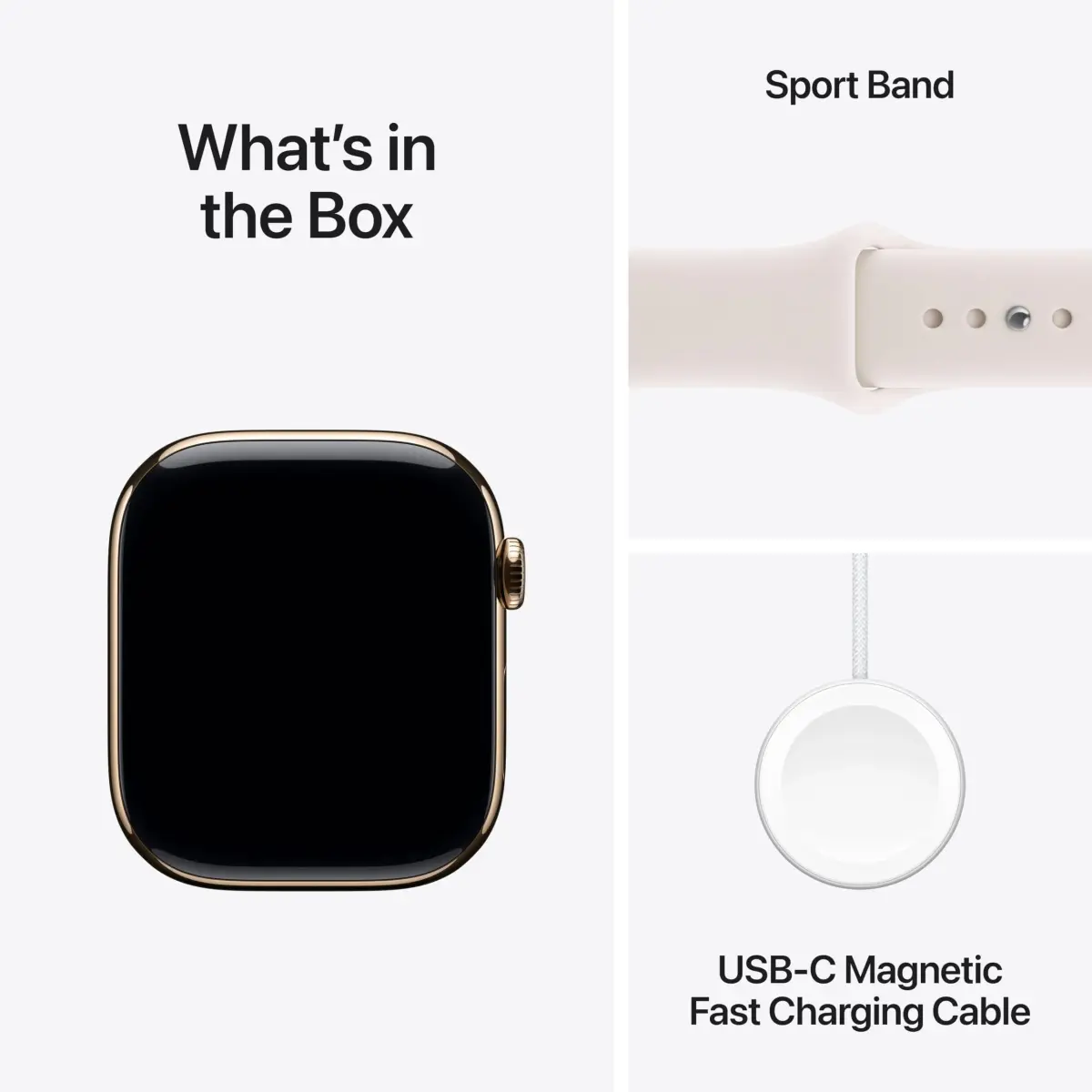 Apple Watch Series 11 GPS + Cellular 46mm Smartwatch | Gold Titanium Case with Light Blush Sport Band - view 6
