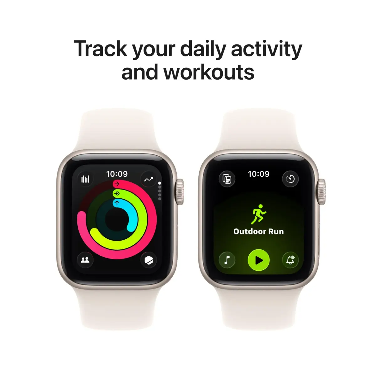 Apple Watch SE 3 GPS 40mm Smartwatch | Starlight Aluminium Case with Starlight Sport Band - view 5
