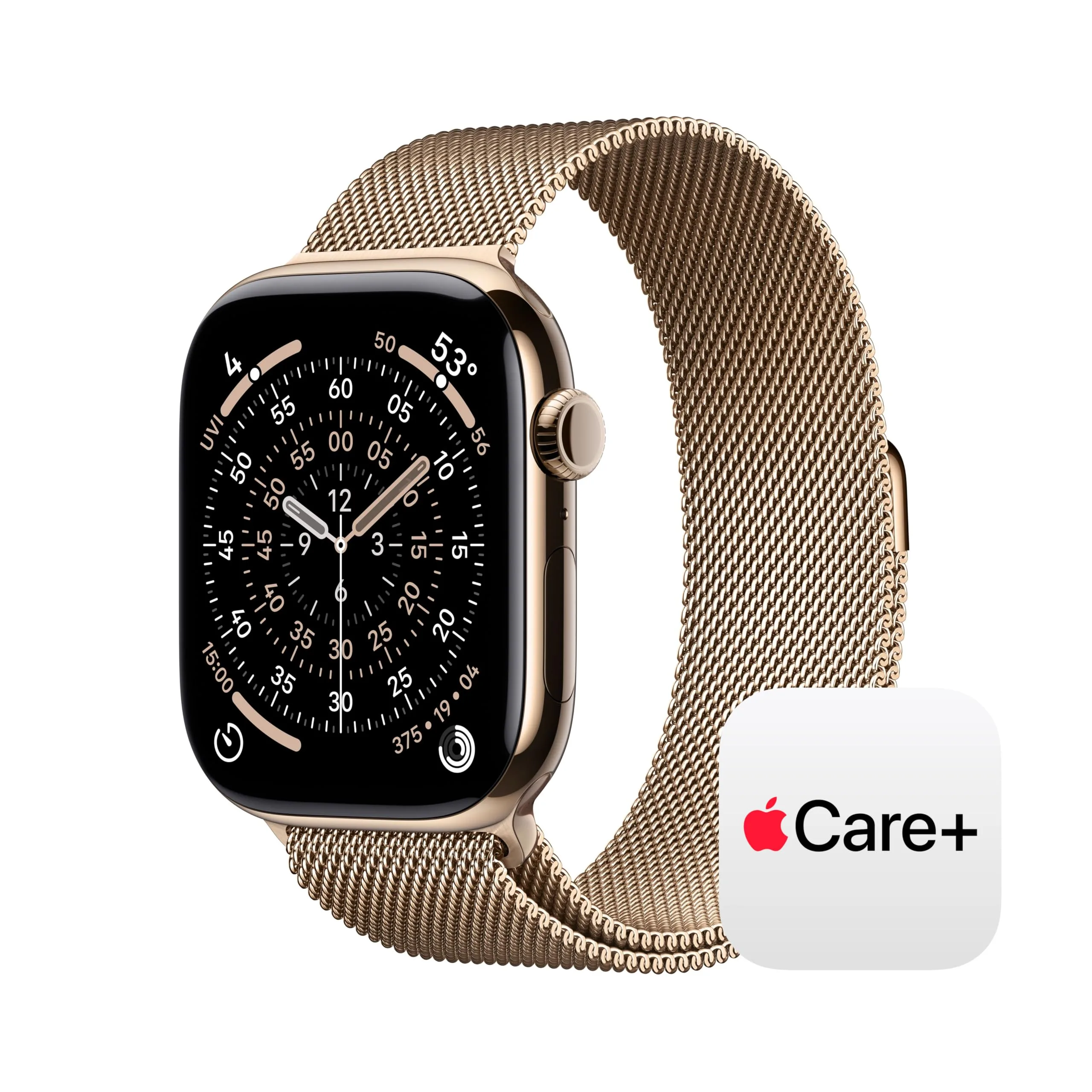 Apple Watch Series 11 GPS + Cellular 46mm Natural Titanium Case with Stone Gray Sport Band | Health Monitoring Smartwatch - main product image