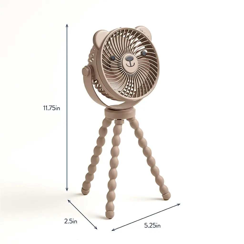 Itzy Ritzy Baby Stroller Fan with Wraparound Legs & USB Rechargeable Battery | 3-Speed Portable Cooling - view 8
