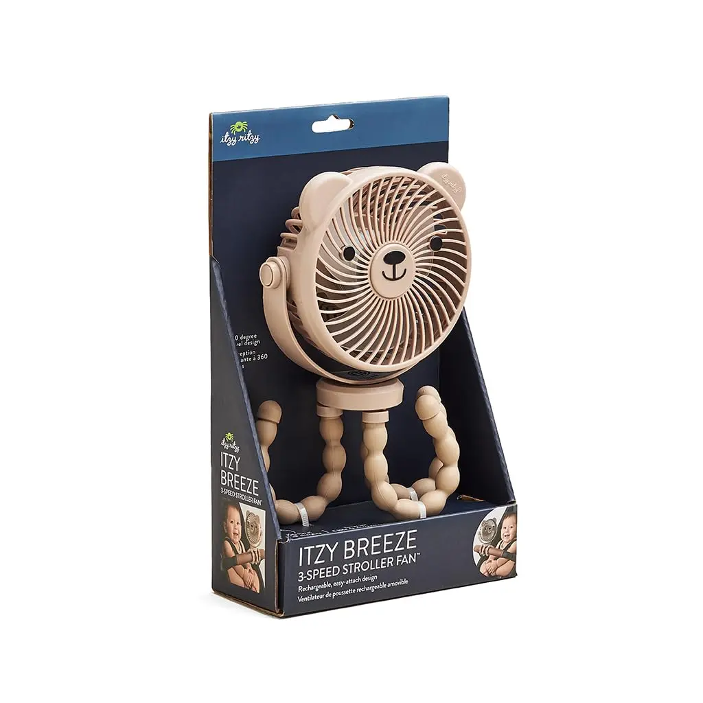 Itzy Ritzy Baby Stroller Fan with Wraparound Legs & USB Rechargeable Battery | 3-Speed Portable Cooling - view 9