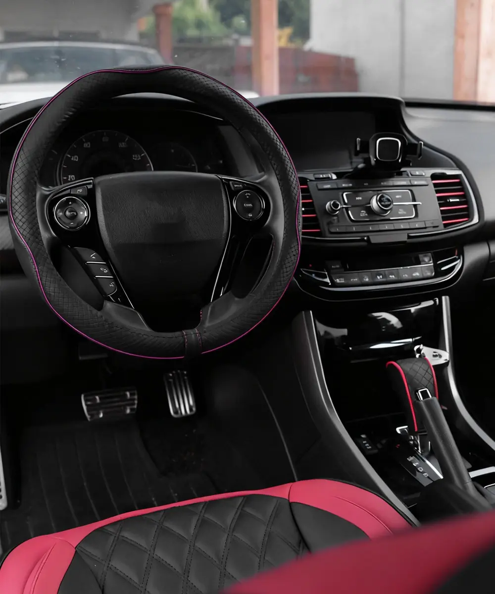 UNLRAE Steering Wheel Cover 14.5-15 Inch | Breathable Microfiber Leather, Anti-Slip, Suitable for SUVs - view 6