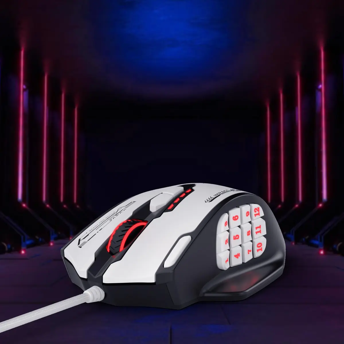 Redragon M908 Impact Wired RGB MMO Gaming Mouse 12 MMO Side Buttons | 24000 DPI Optical Sensor - view 9