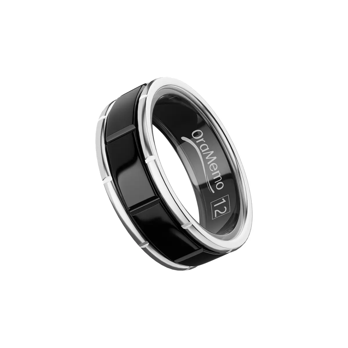 OraMemo Smart Ring 1.0 | Fitness & Wellness Tracker, 7-8 Days Battery, Waterproof, Titanium, Size 12 - main product image