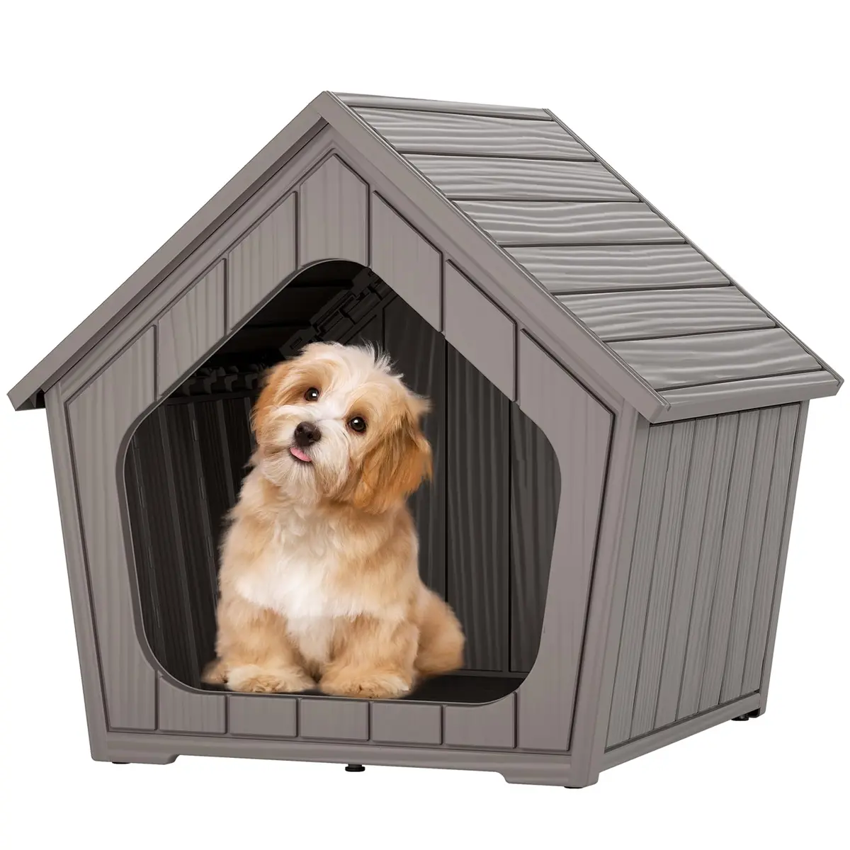 Fancyango Small Dog House Weatherproof Indoor Outdoor | Sturdy Plastic Shelter for Small Dogs - main product image